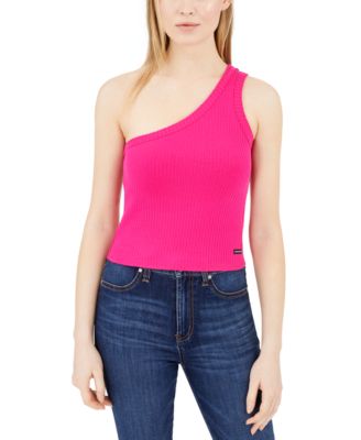 macys one shoulder tops