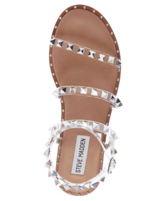 steve madden clear flat sandals