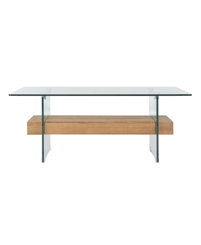 Dc1lllu8x5imnm Crafted almost entirely of transparent glass, the natural finish on its single shelf lends warmth and character. 2