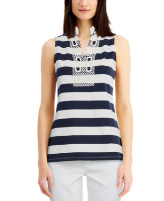 macys petite sleeveless tops