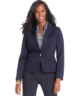 Jones New York Signature Jacket, Long-Sleeve Blazer - Jackets & Blazers ...