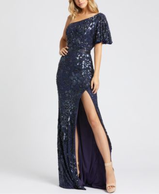 macys one shoulder dress