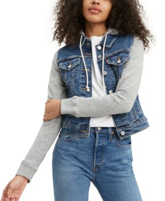 levis jean jacket with hoodie