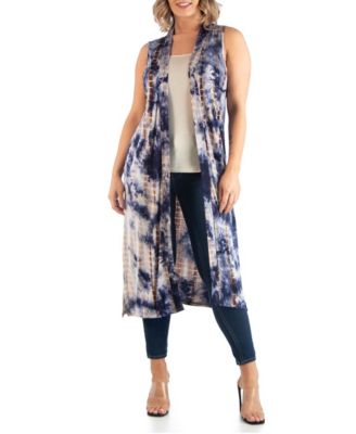 plus size tie dye cardigan