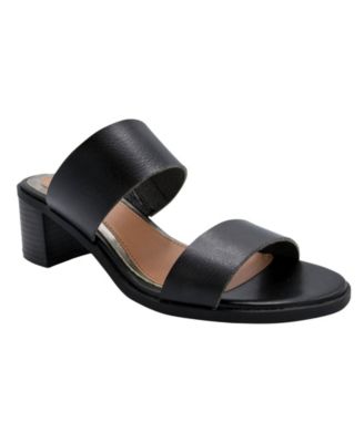 slide block heel sandals