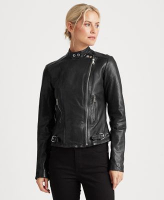 polo ralph lauren women's leather jacket