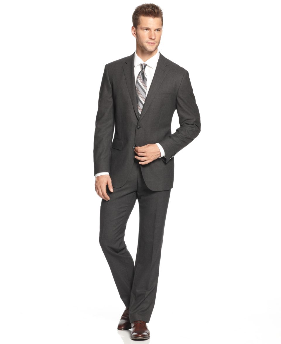 Tasso Elba Suit, Brown Stripe with Blue Deco   Suits & Suit Separates   Men
