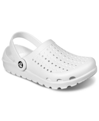 white clog sandals