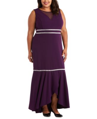 macy's plus size purple dresses