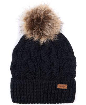 barbour cable knit beanie