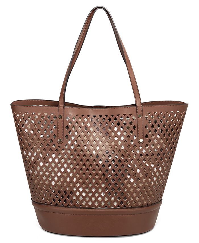 INC International Concepts INC Kourtney Laser-Cut Tote ...
