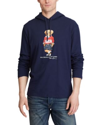 polo bear long sleeve hooded t shirt