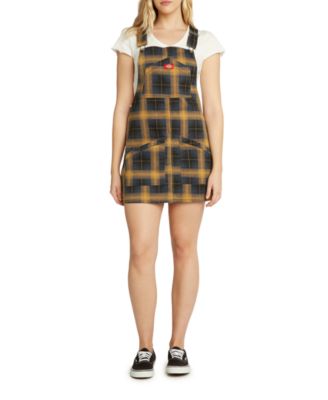 overall plaid dress