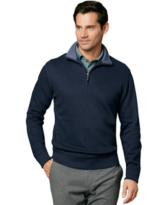 Van Heusen Sweater, Quarter-Zip Mock Neck Spectator Knit Pullover ...