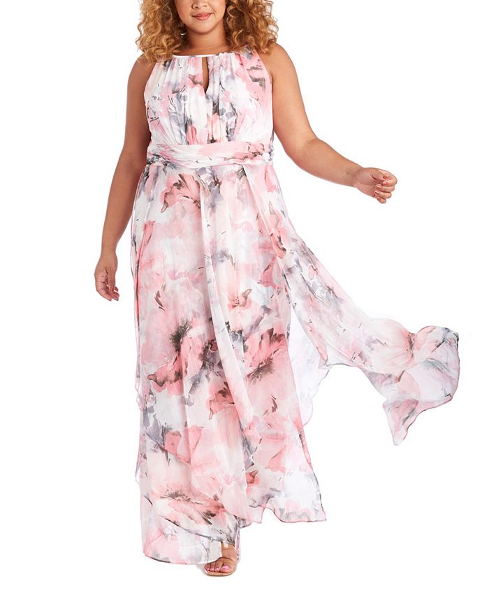 R & M Richards Plus Size Floral Gown & Reviews - Dresses - Plus Sizes - Macy's
