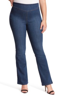 pull on flare jeans plus size