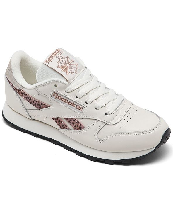 Reebok Women's Classic Leather Leopard Casual Sneakers from Finish Line & Reviews Finish Line