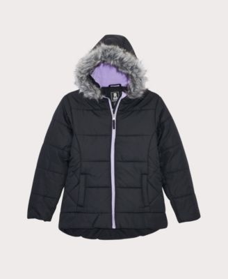 girls white puffer coat