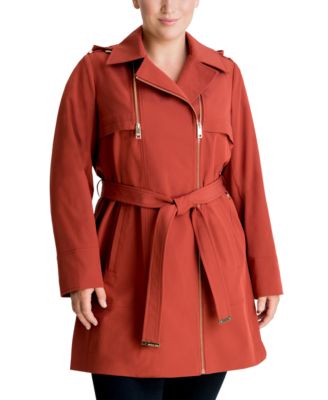 Michael Kors Plus Size Hooded Belted 