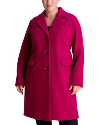 plus size single breasted coat