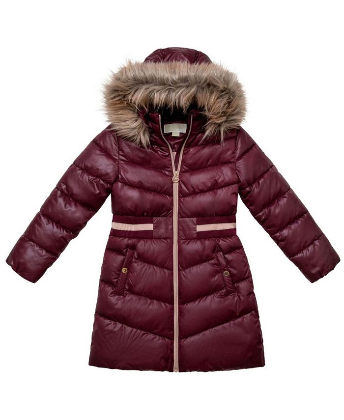 Michael Kors Big Girls Walker Length Puffer Jacket & Reviews - Coats ...