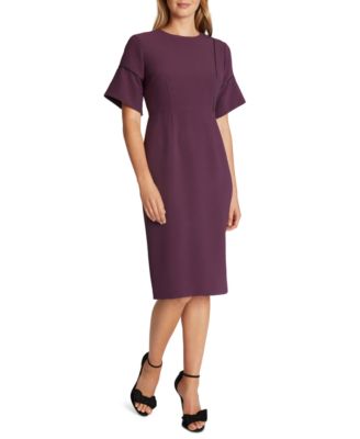 tahari crepe sheath dress