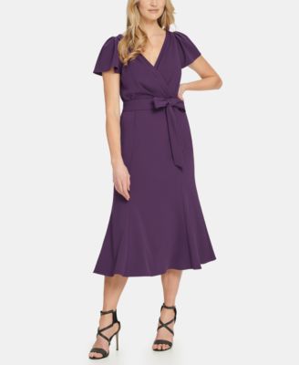 macys midi dresses with sleeves