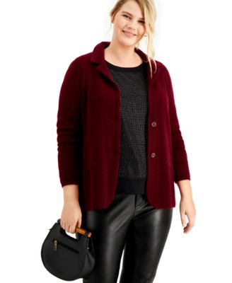 macys cashmere sweaters plus size