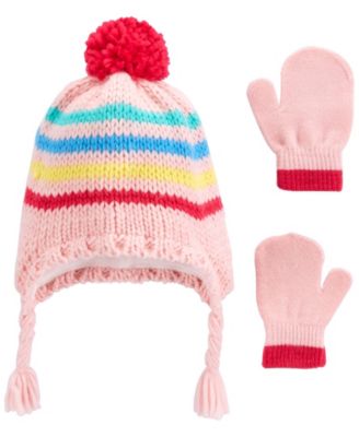 baby girl hat and gloves