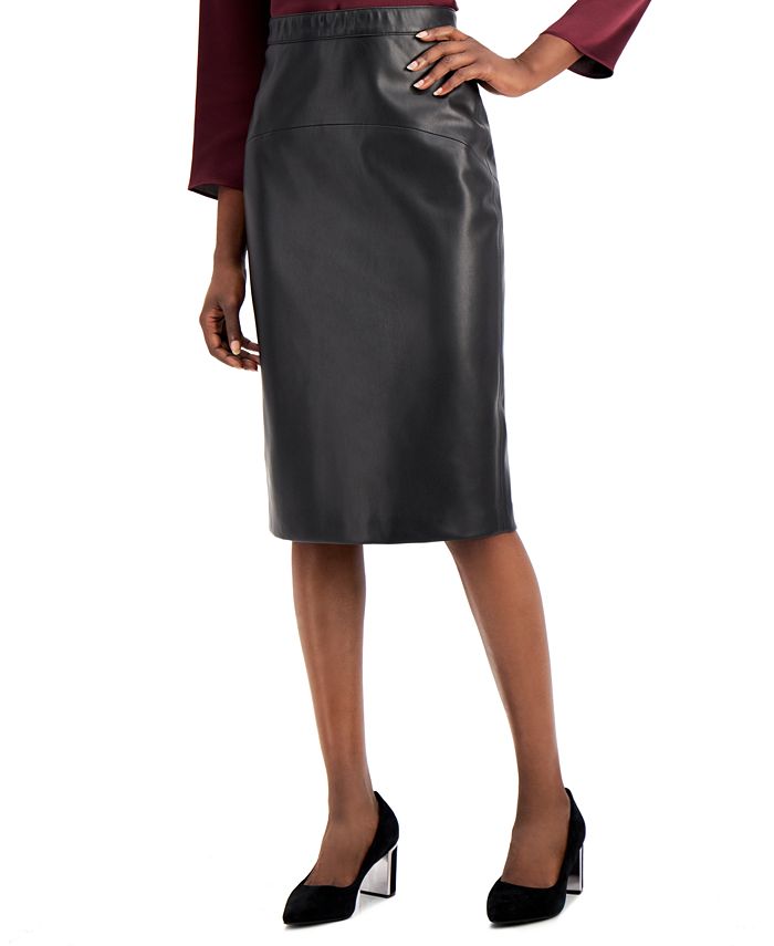 Alfani Faux Leather Pencil Skirt, Created for Macy's & Reviews - Skirts ...