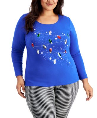 macys plus size holiday tops