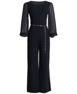 macy's black jumpsuit petite