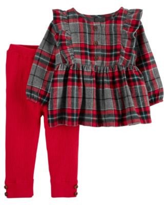 baby girl plaid pants