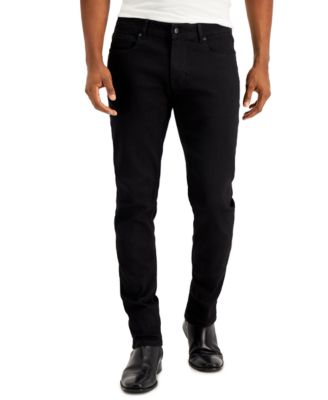 slim straight jeans mens black
