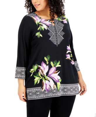 macy's plus size tops jm collection