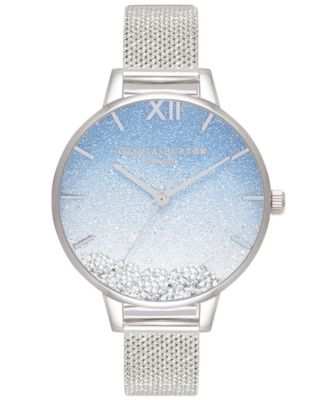 stainless steel mesh bracelet watch