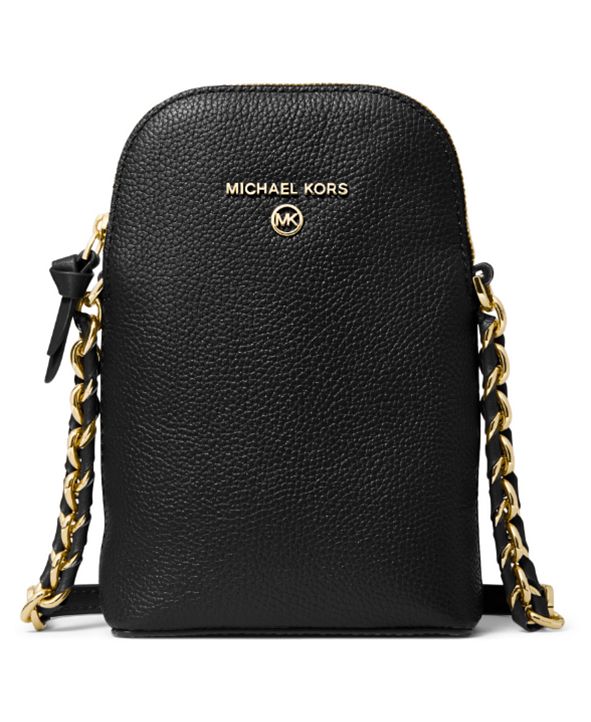 Michael Kors Leather Jet Set Charm North South Chain Phone Crossbody & Reviews - Handbags ...