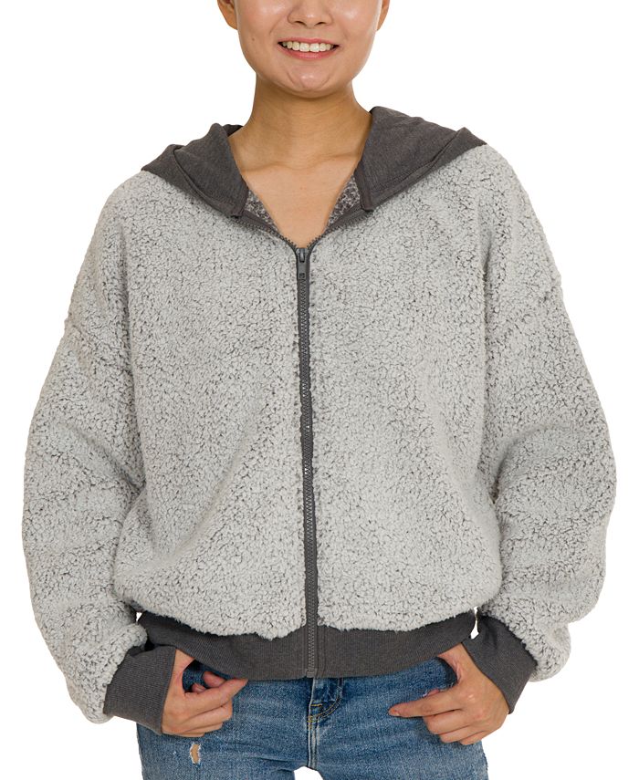 Faux sherpa hoodie Clearance
