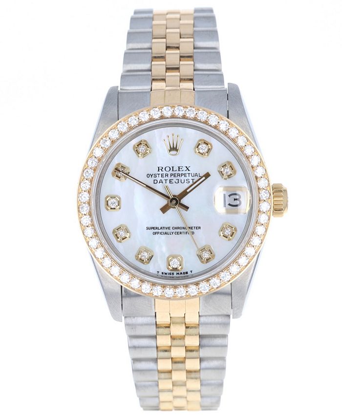 ErsA z Group l rolex datejust two tone diamond bezel
