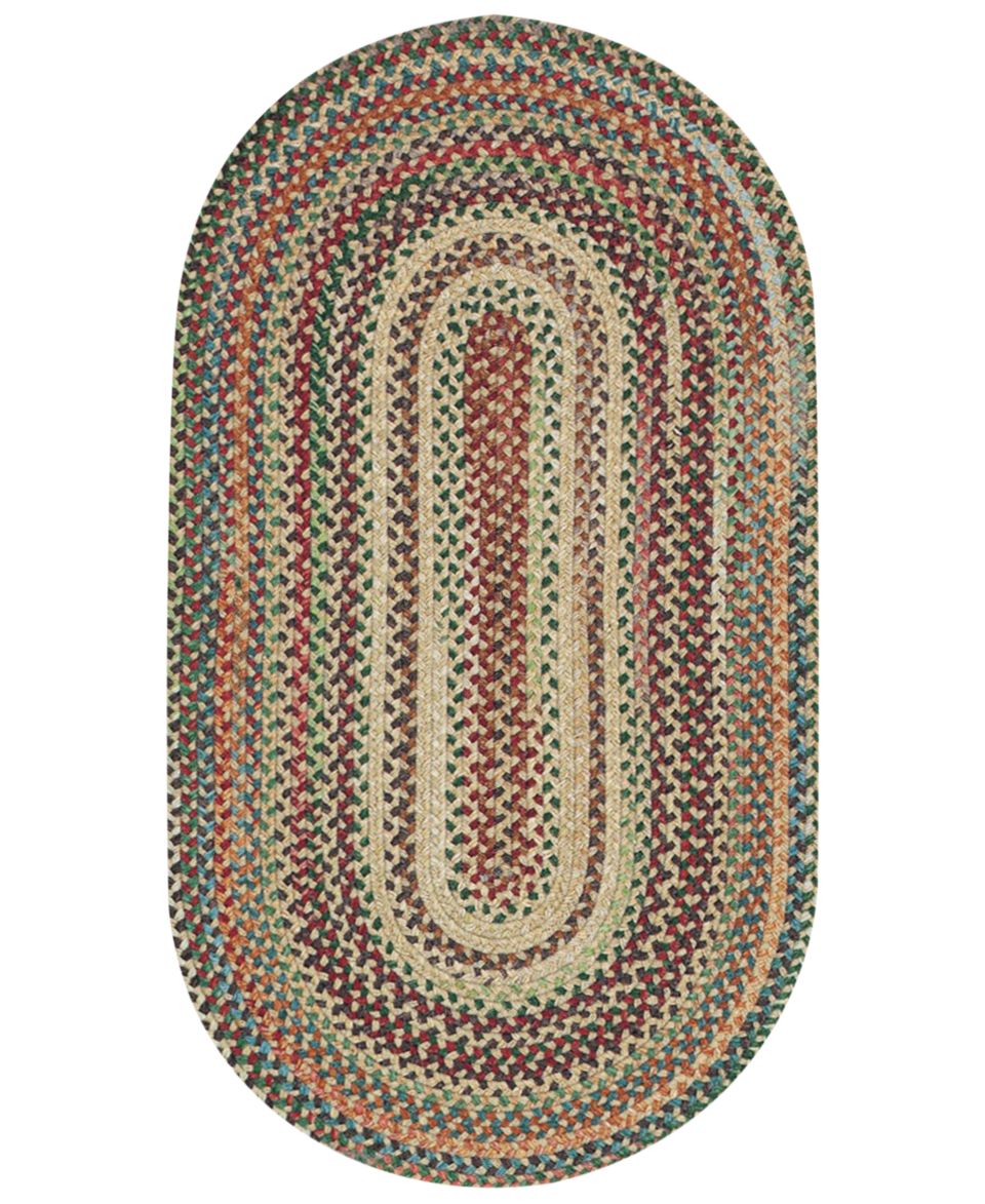 Capel Area Rug, Bear Creek Oval Braid 0980 150 Wheat 2 x 3   Rugs