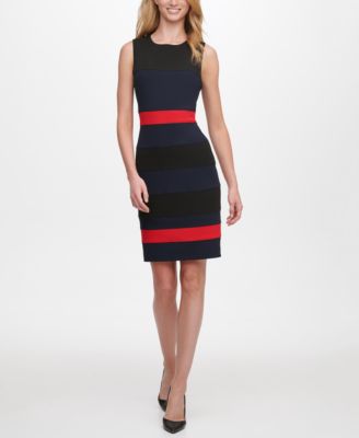 tommy hilfiger colorblock sheath dress