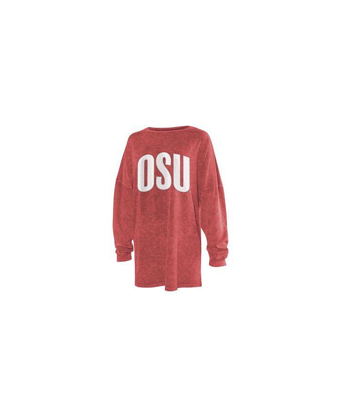 Roxy Osu Skin Lids Ug Apparel Women S Ohio State Buckeyes Mineral Wash Long Sleeve T Shirt Reviews Ncaa Sports Fan Shop Macy S macy s