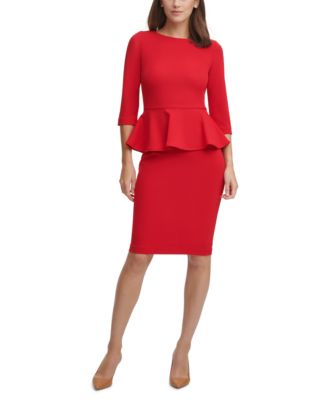 peplum sheath dress