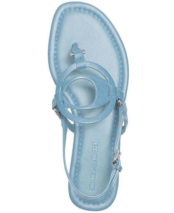 COACH Women's Jeri Leather Sandals & Reviews Sandals Shoes Macy's