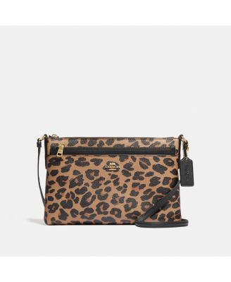 coach chaise leopard print crossbody bag