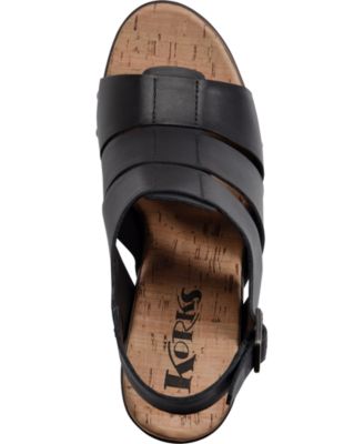 korks selyse platform leather sandal