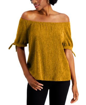 macys yellow tops