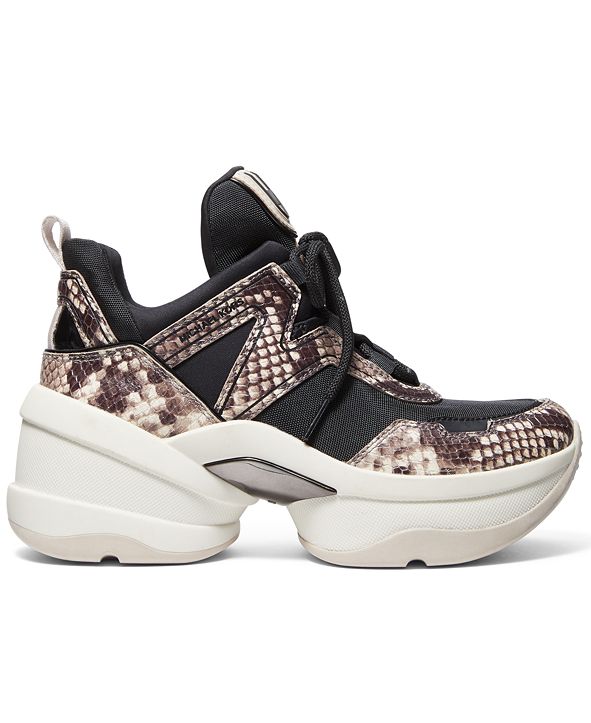 michael kors olympia logo jacquard trainer