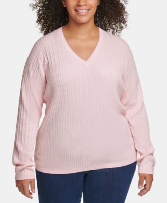 plus size cable knit sweater