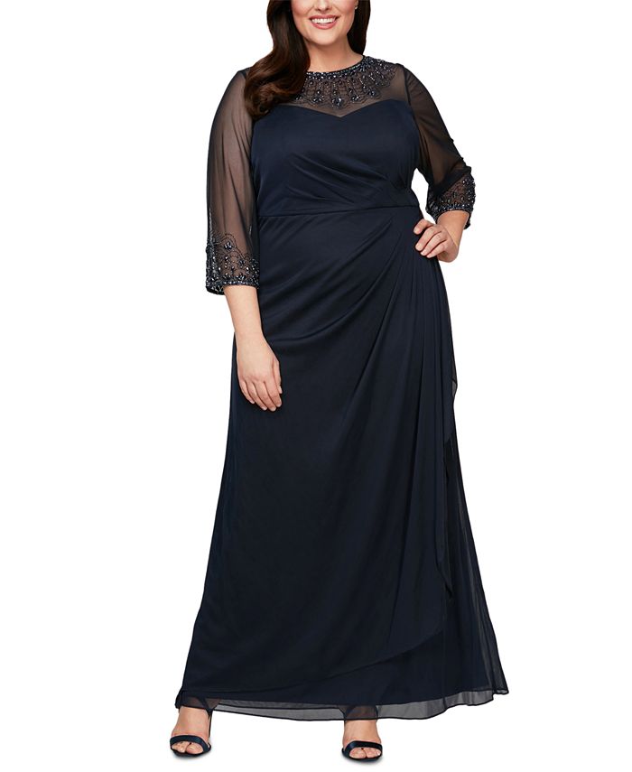 alex plus size evening gowns